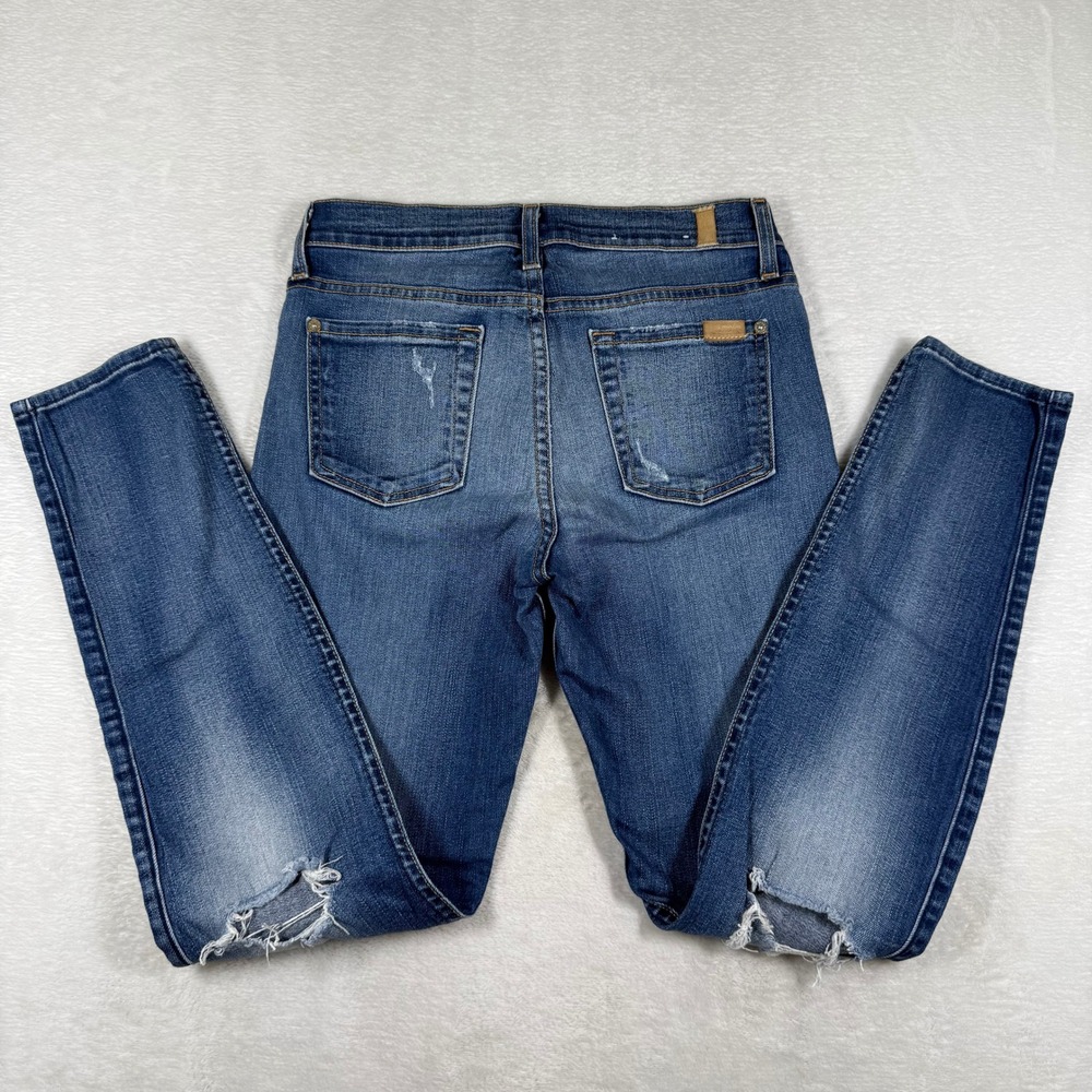 7 For All Mankind The Ankle Skinny‎ Jeans Distressed Blue Medium Wash 26 USA